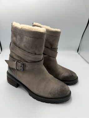 Ross & Snow Cristiana Boots Waterproof Leather Shearling Lined Women Siz 6.5